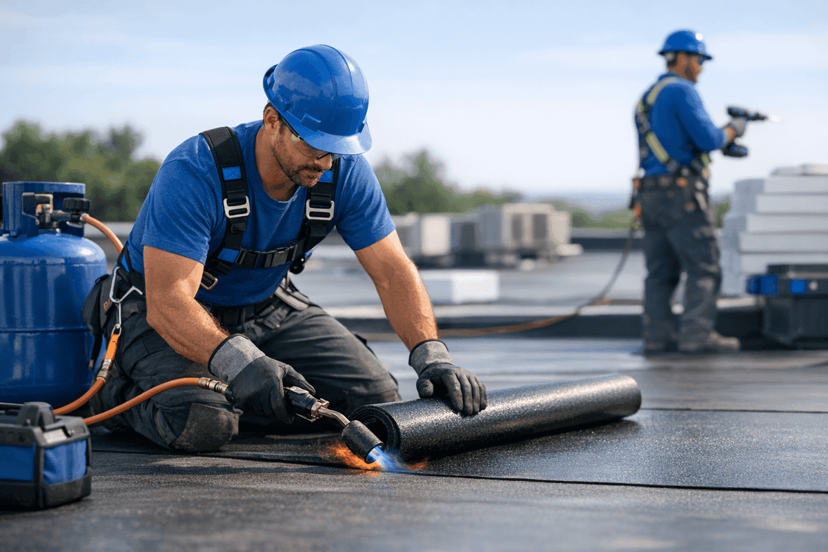 Flat Roofs service by Roofer Houston Tex